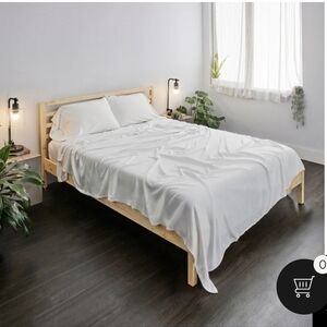 NIB Bamboo Bay 100% Bamboo White Queen Sheet Set